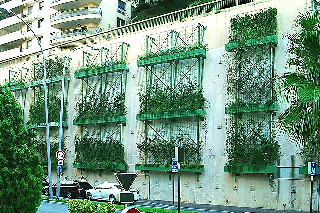 Image 9- Greened retaining wall in Monte Carlo; similar to the system 